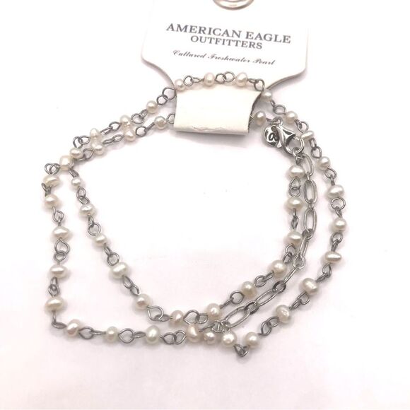 American Eagle Outfitters Silver Pearl Necklace - Picture 3 of 4